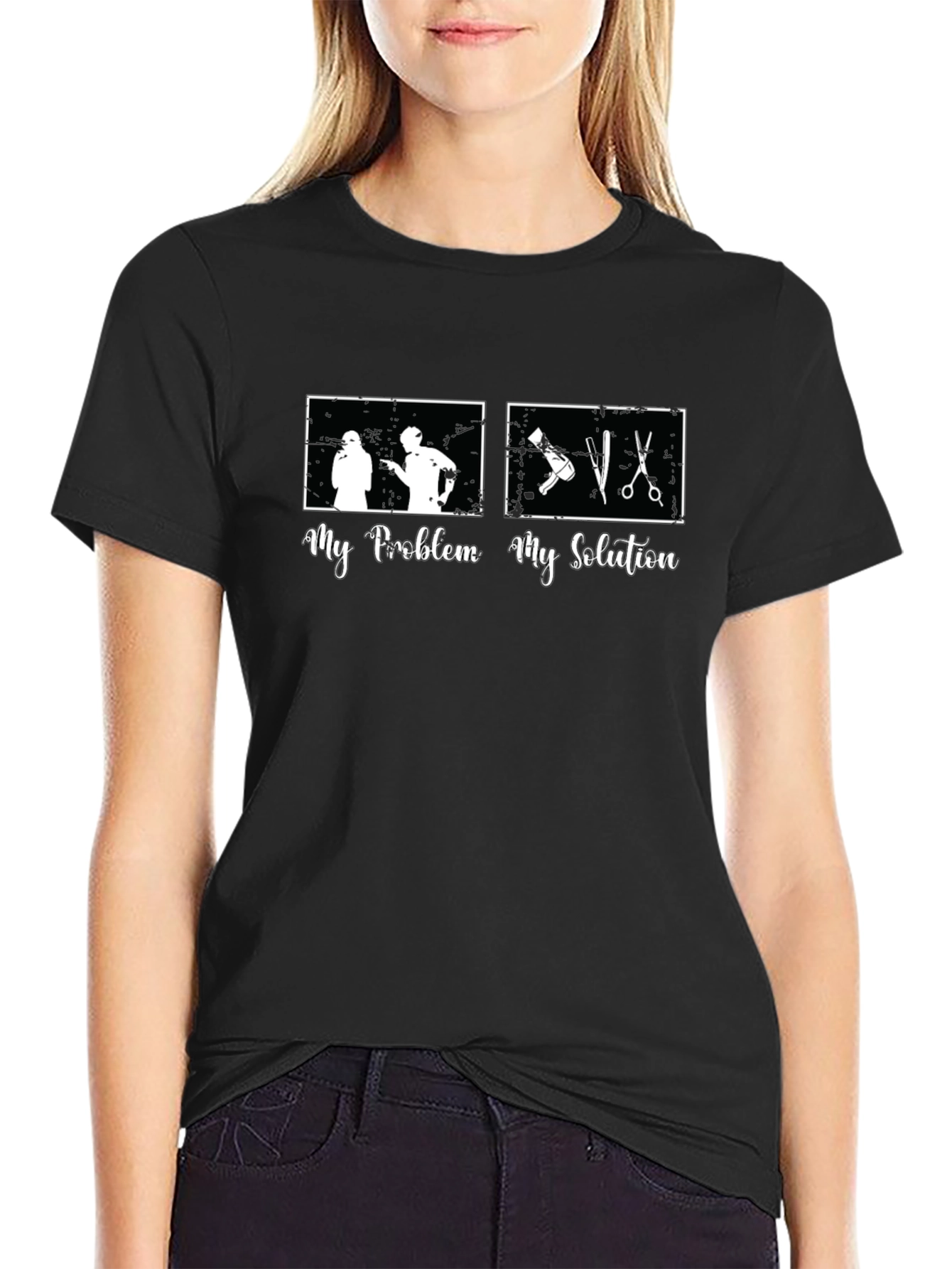 My Problem My Solution Barber Graphic Tee