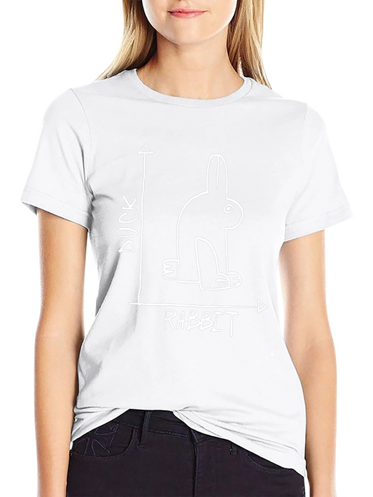 Duck Rabbit Illusion Graphic Tee - Funny Optical Illusion T-Shirt