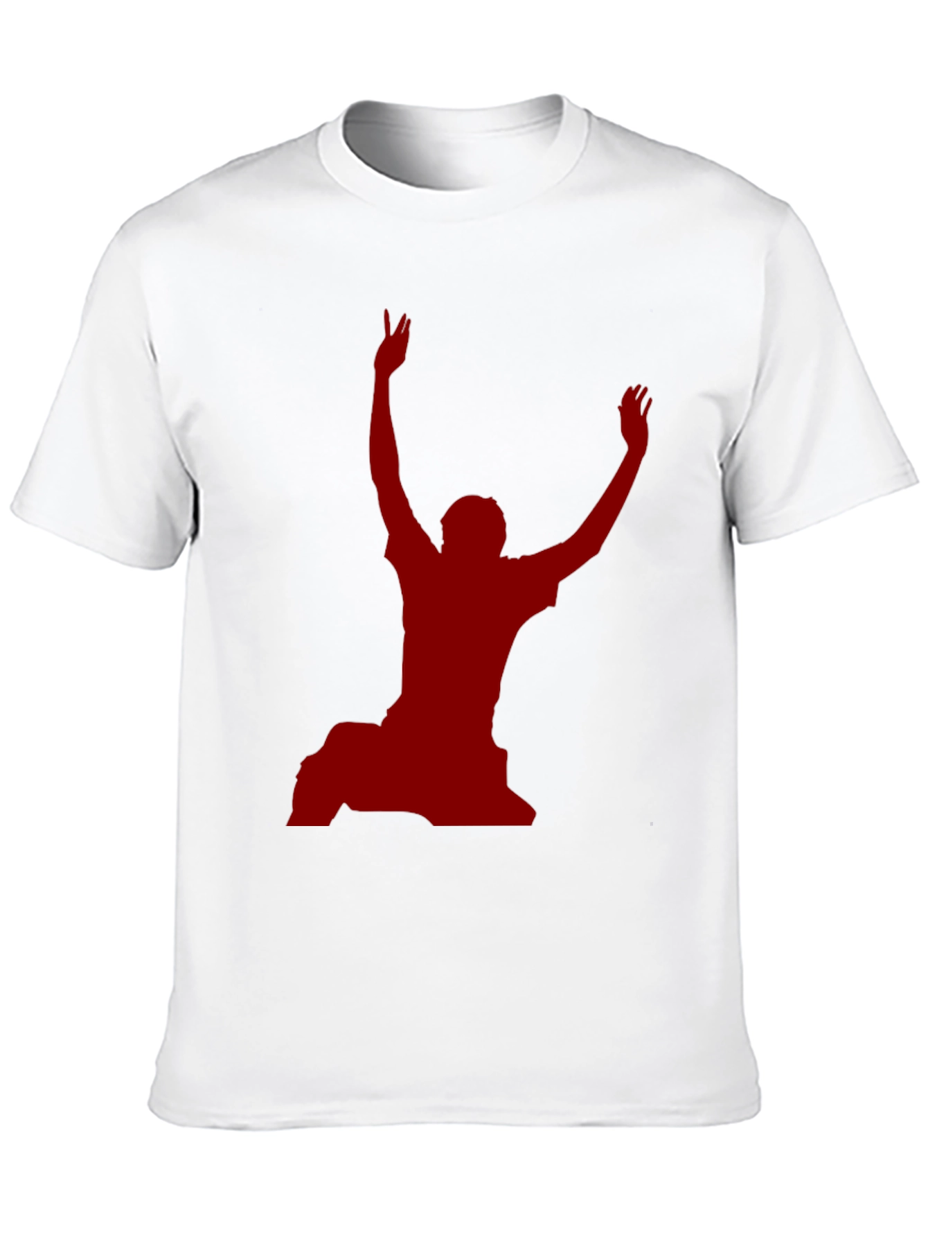 Black T-Shirt with Red Silhouette Graphic