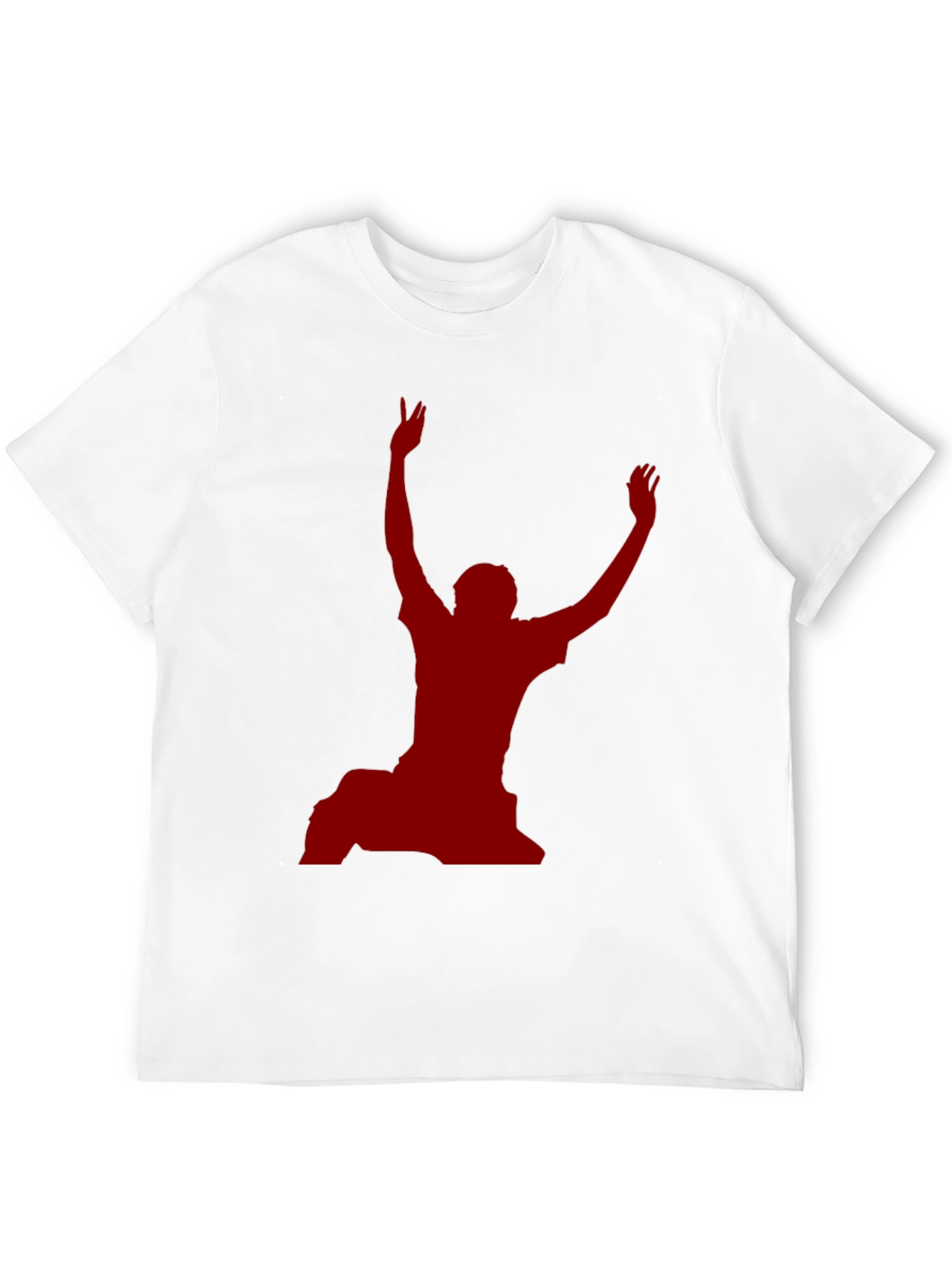 Black T-Shirt with Red Silhouette Graphic