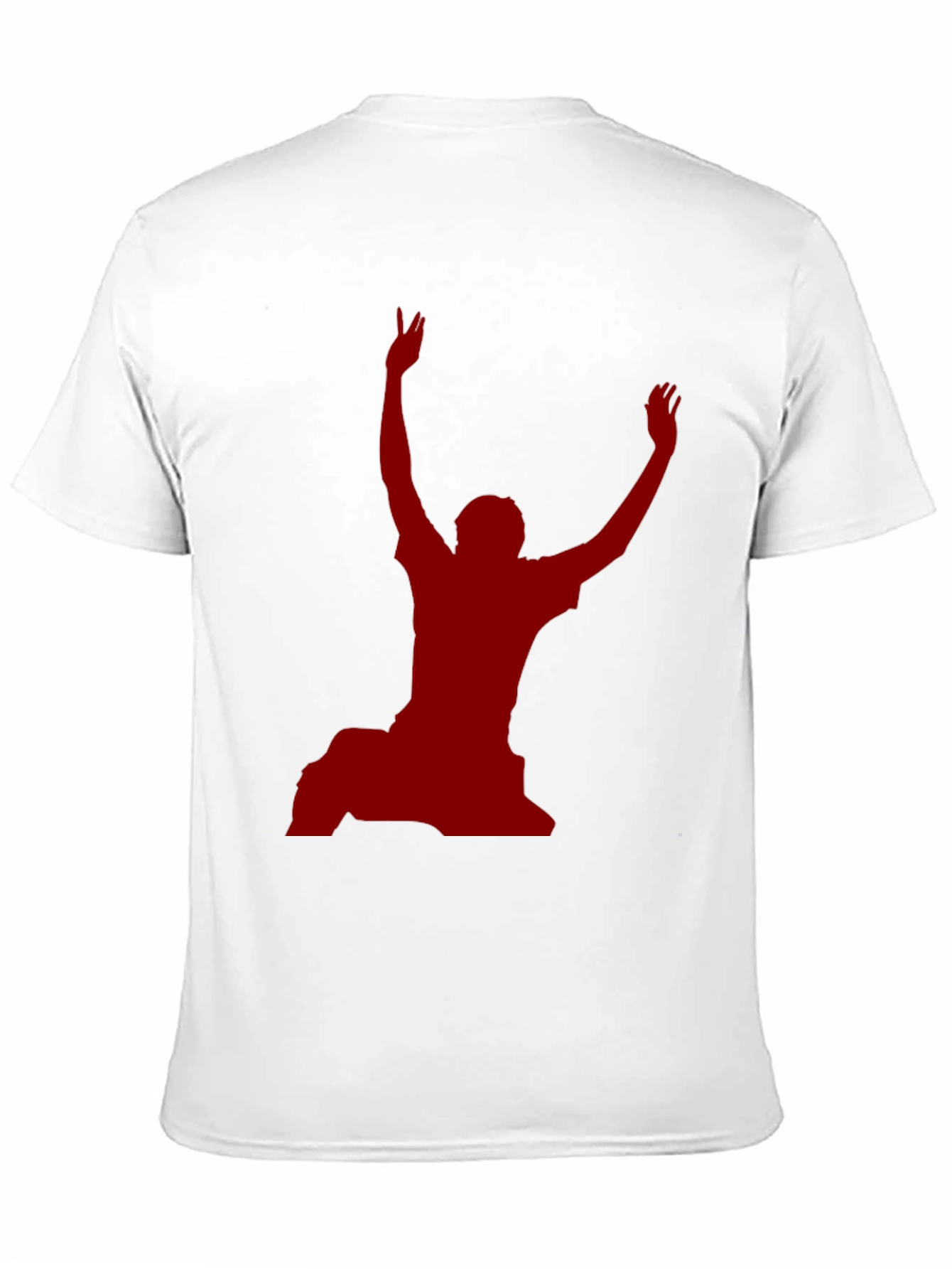 Black T-Shirt with Red Silhouette Graphic