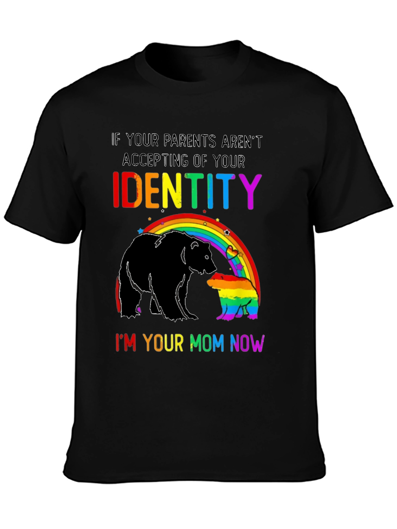 LGBTQ+ Mom Bear Rainbow Pride T-Shirt