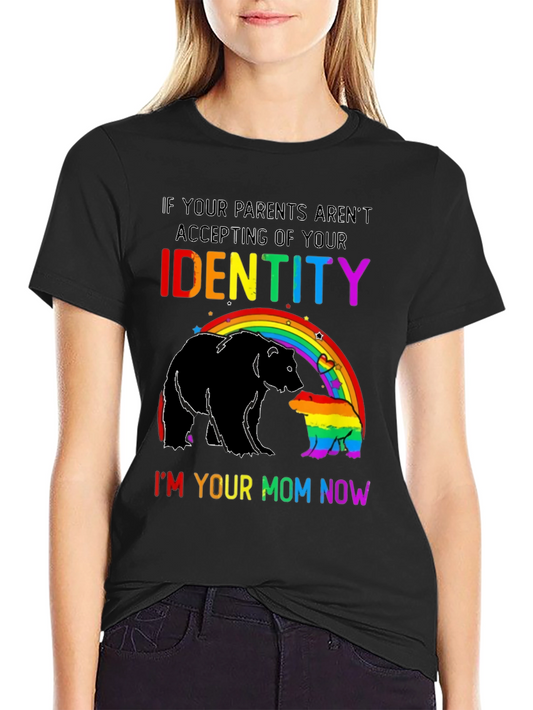 LGBTQ+ Mom Bear Rainbow Pride T-Shirt