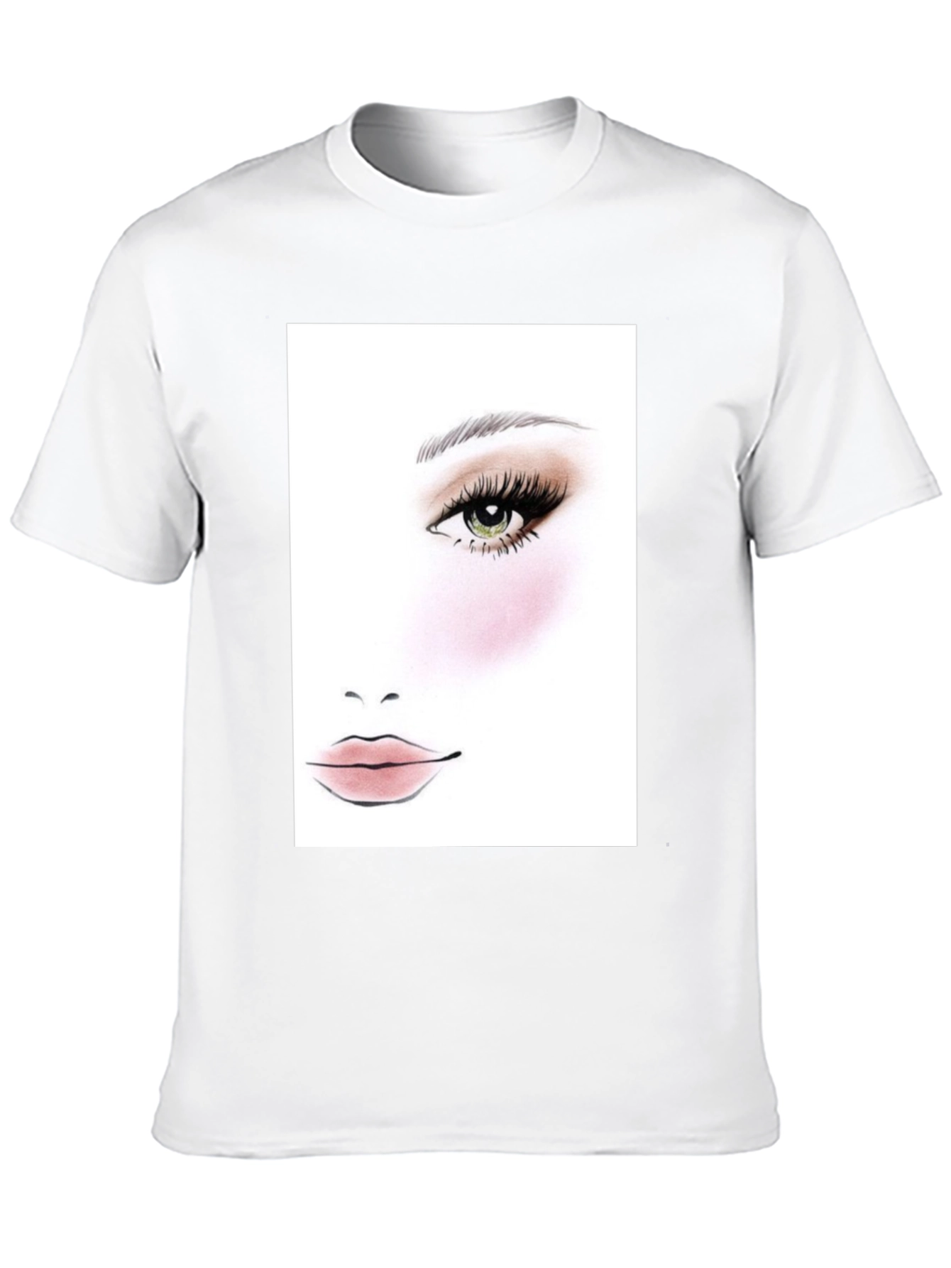 Makeup Face Chart Black T-Shirt