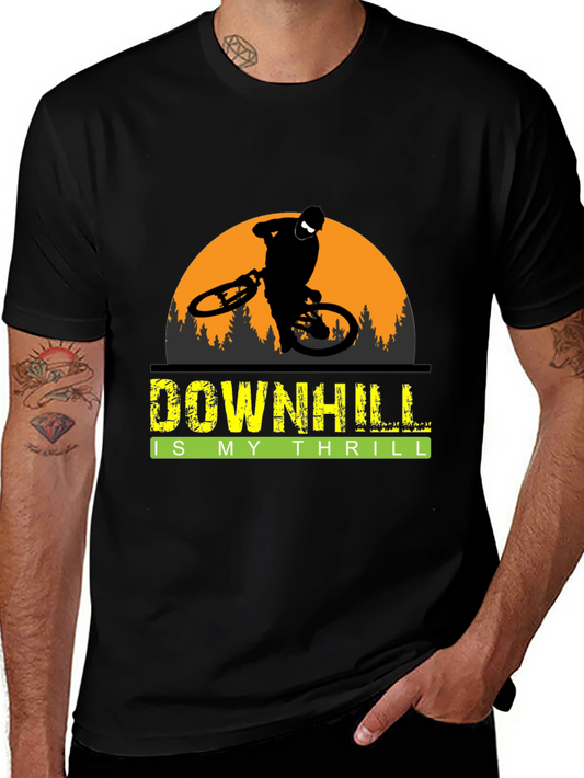 Downhill is My Thrill Graphic Tee - Mountain Biking Shirt