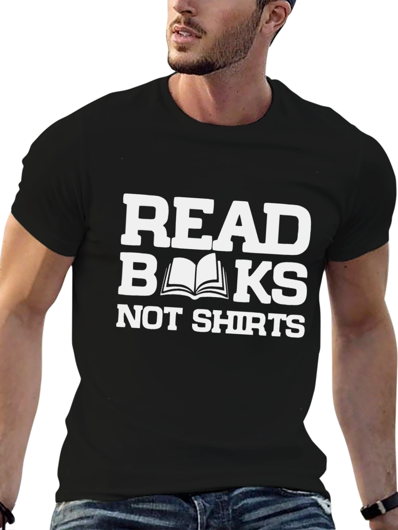 Read Books Not Shirts Graphic Tee - Black