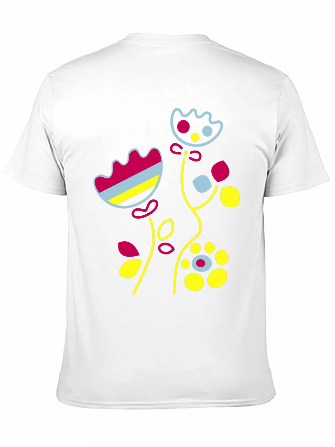 Floral Graphic Print Black T-Shirt