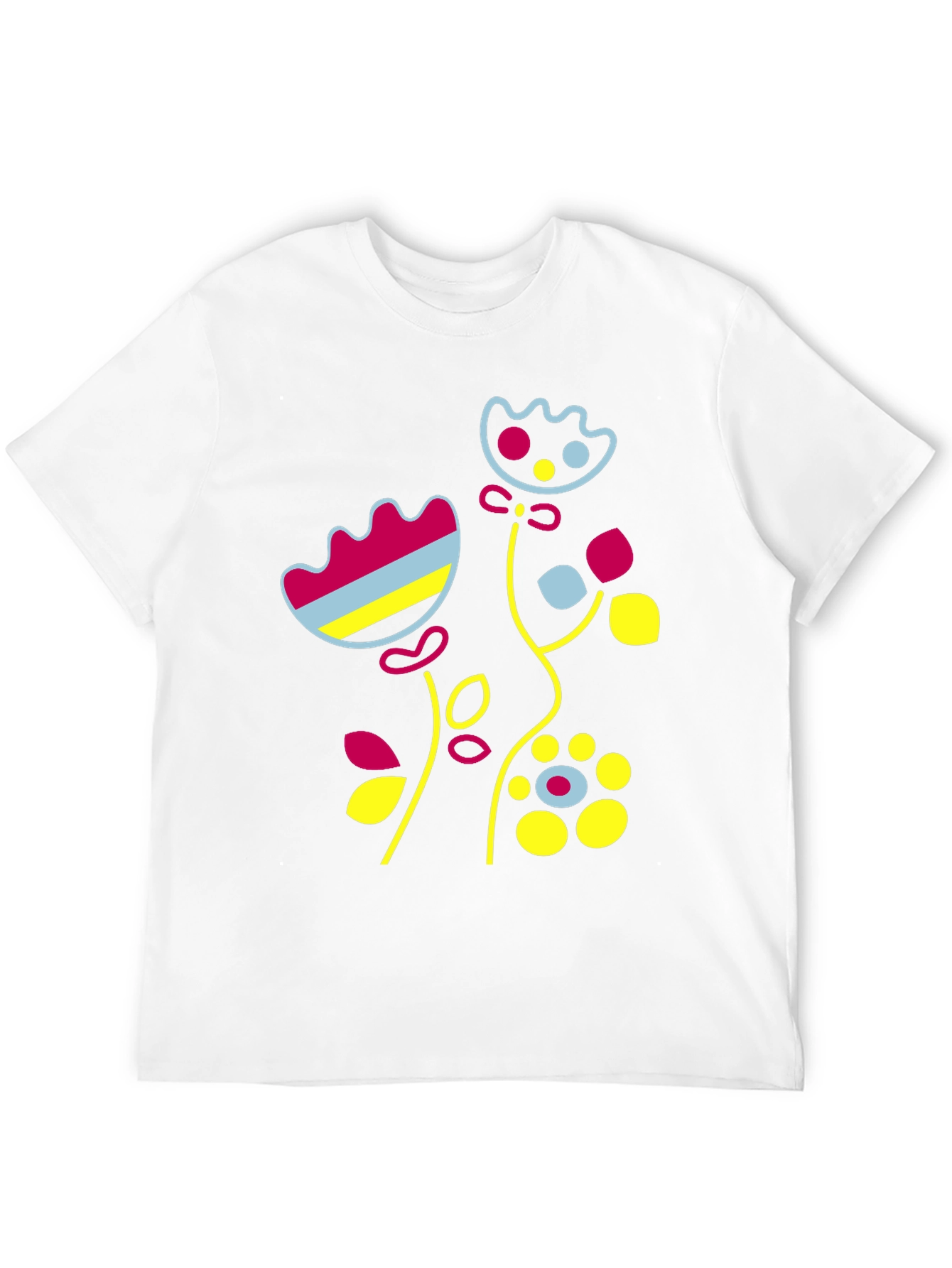 Floral Graphic Print Black T-Shirt