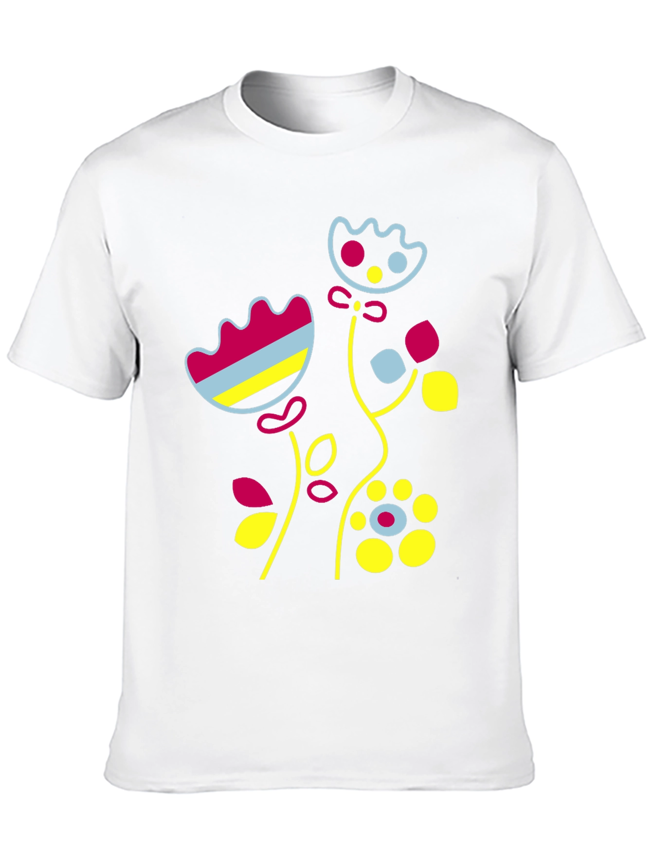 Floral Graphic Print Black T-Shirt