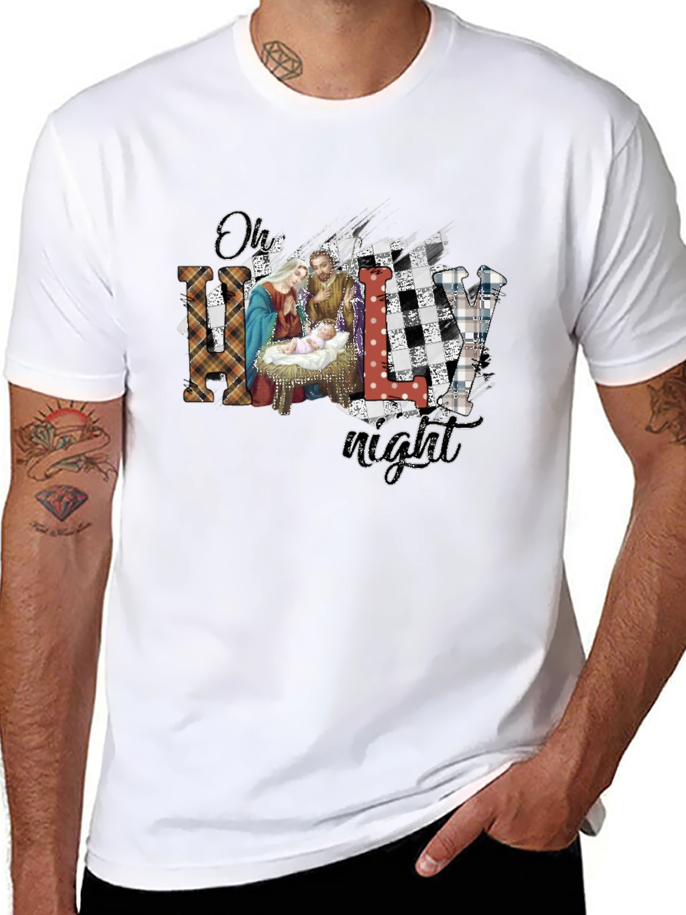 Oh Holy Night Christmas Graphic Tee