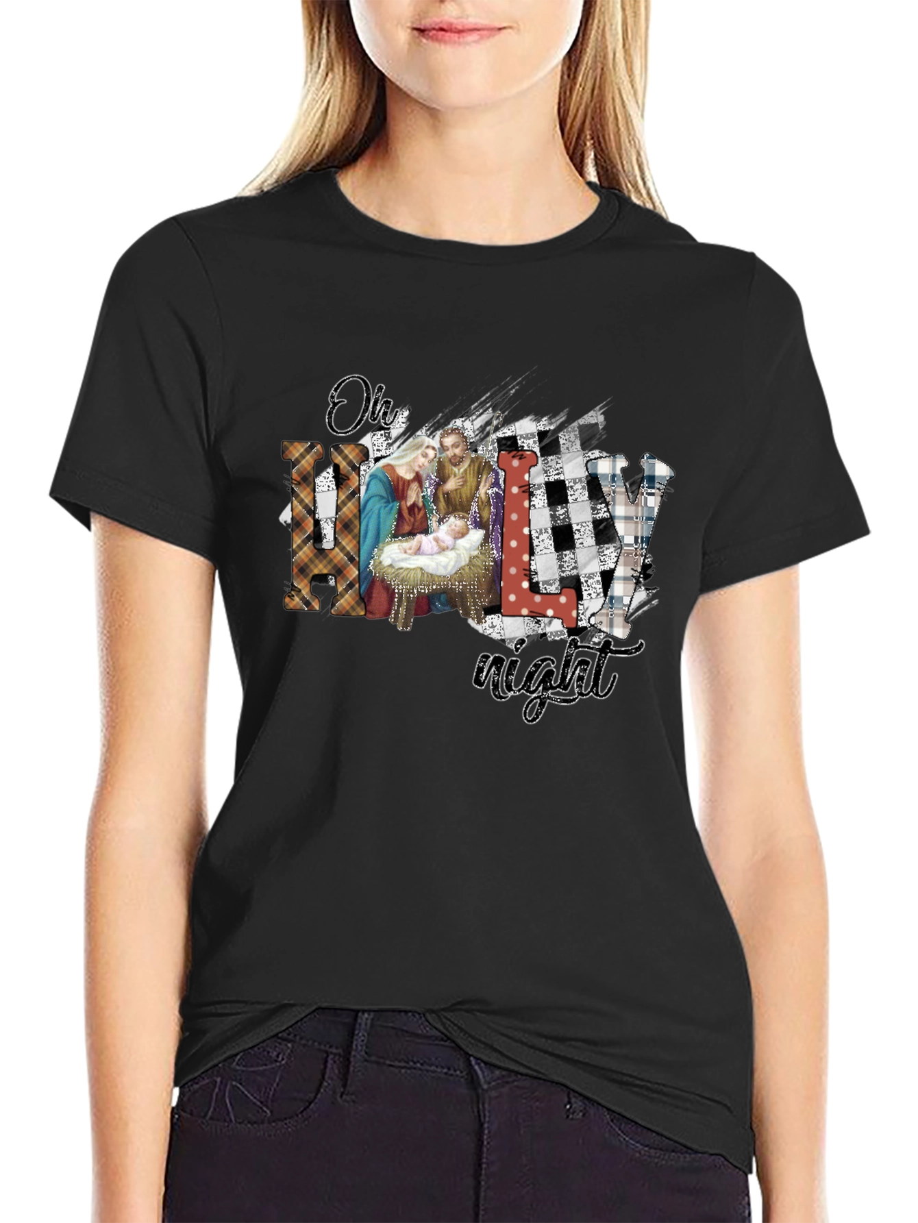 Oh Holy Night Christmas Graphic Tee