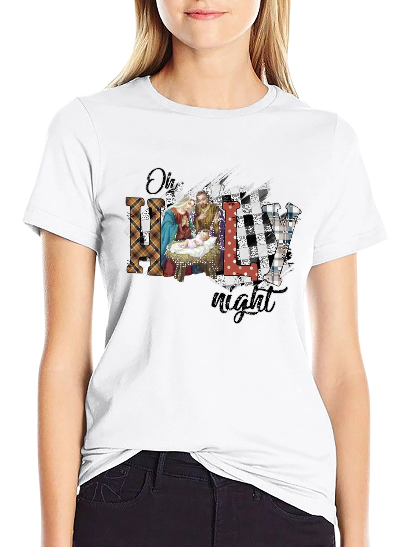 Oh Holy Night Christmas Graphic Tee