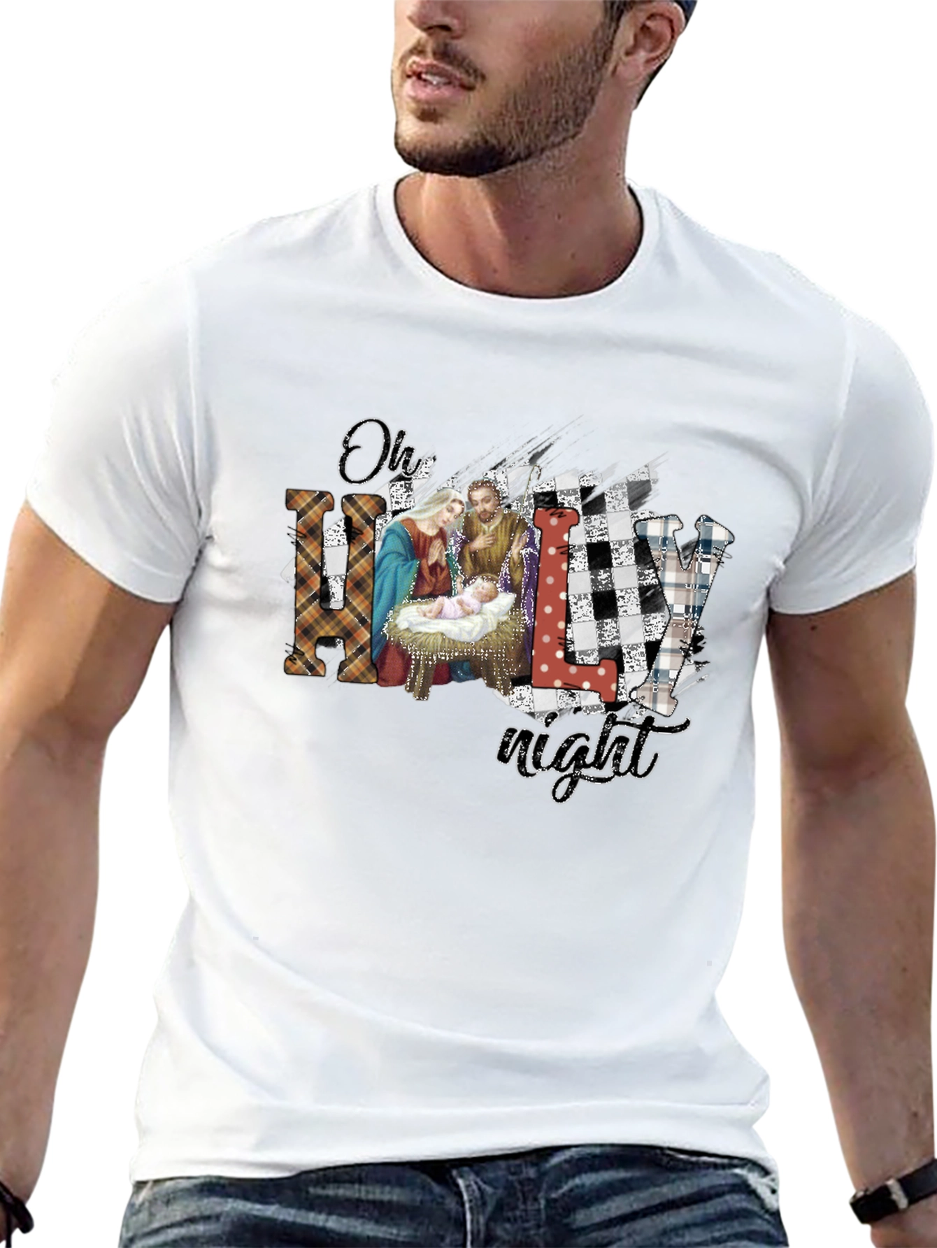 Oh Holy Night Christmas Graphic Tee