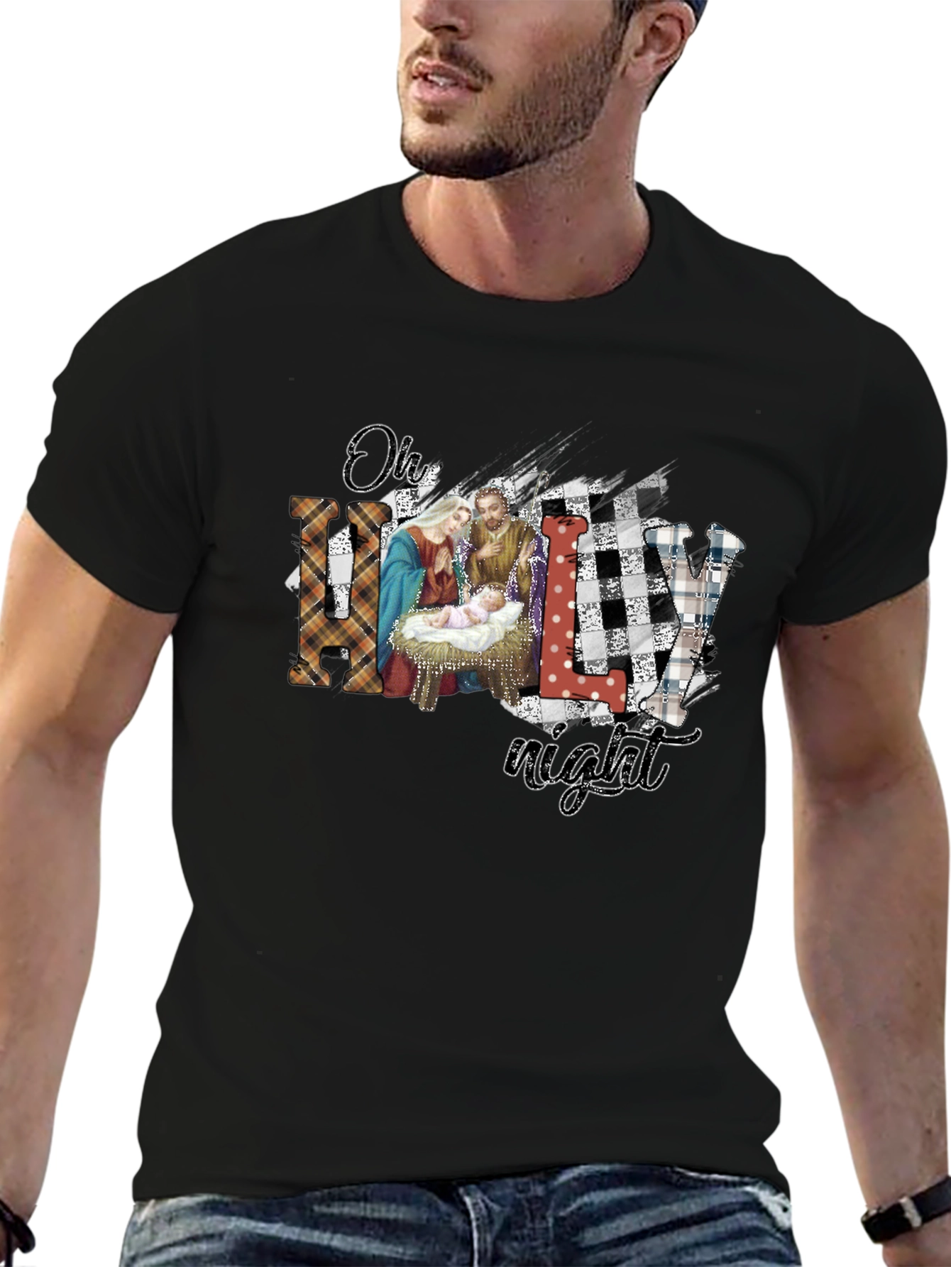 Oh Holy Night Christmas Graphic Tee