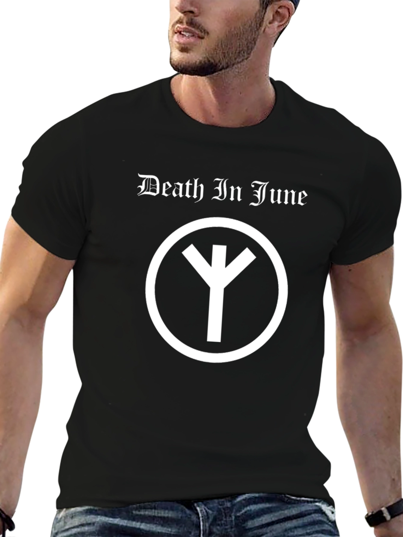 Death In June Algiz Rune T-Shirt - Black