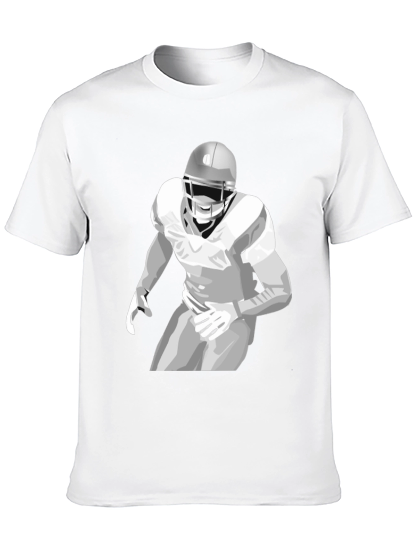 Football Player Graphic Tee - Stylish Black Shirt