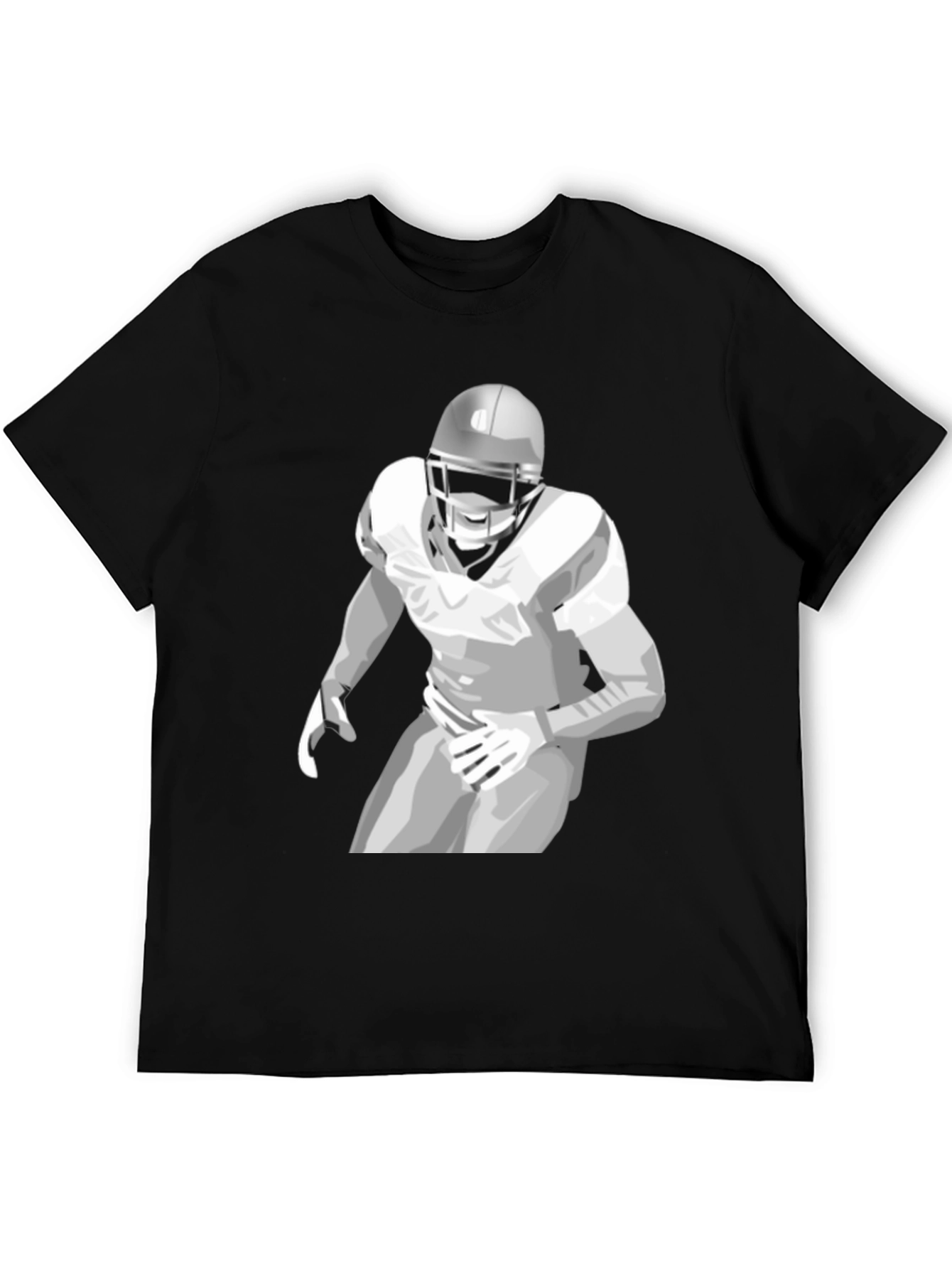 Football Player Graphic Tee - Stylish Black Shirt