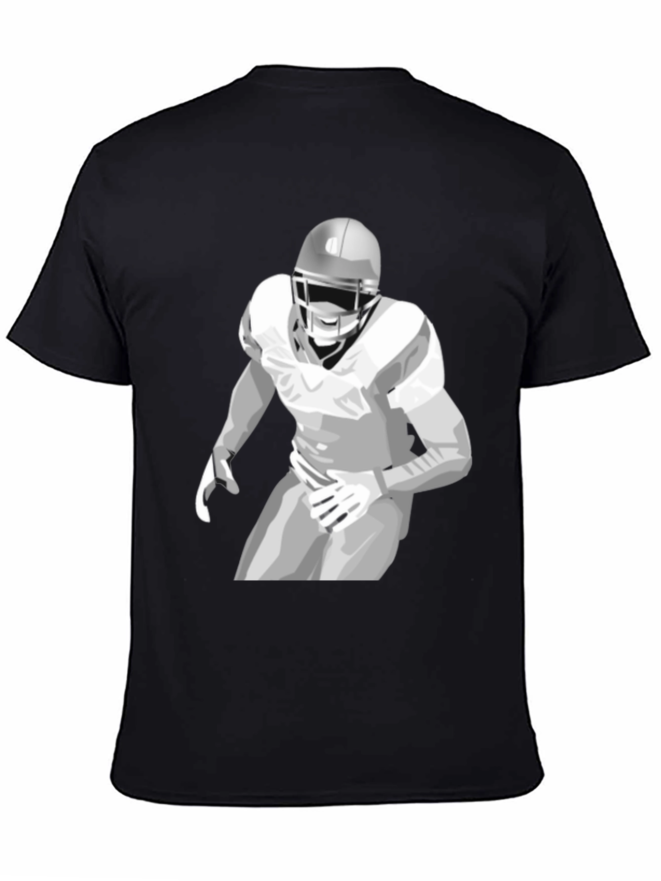 Football Player Graphic Tee - Stylish Black Shirt