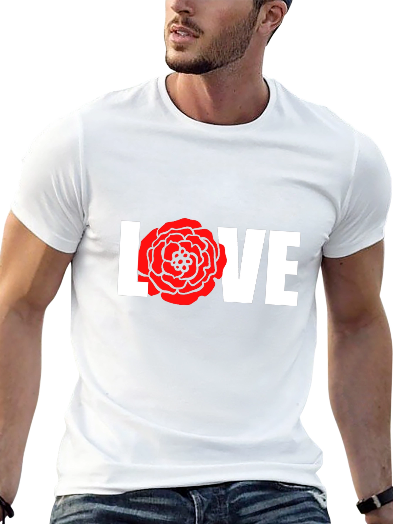 Love Rose Graphic T-Shirt - Black