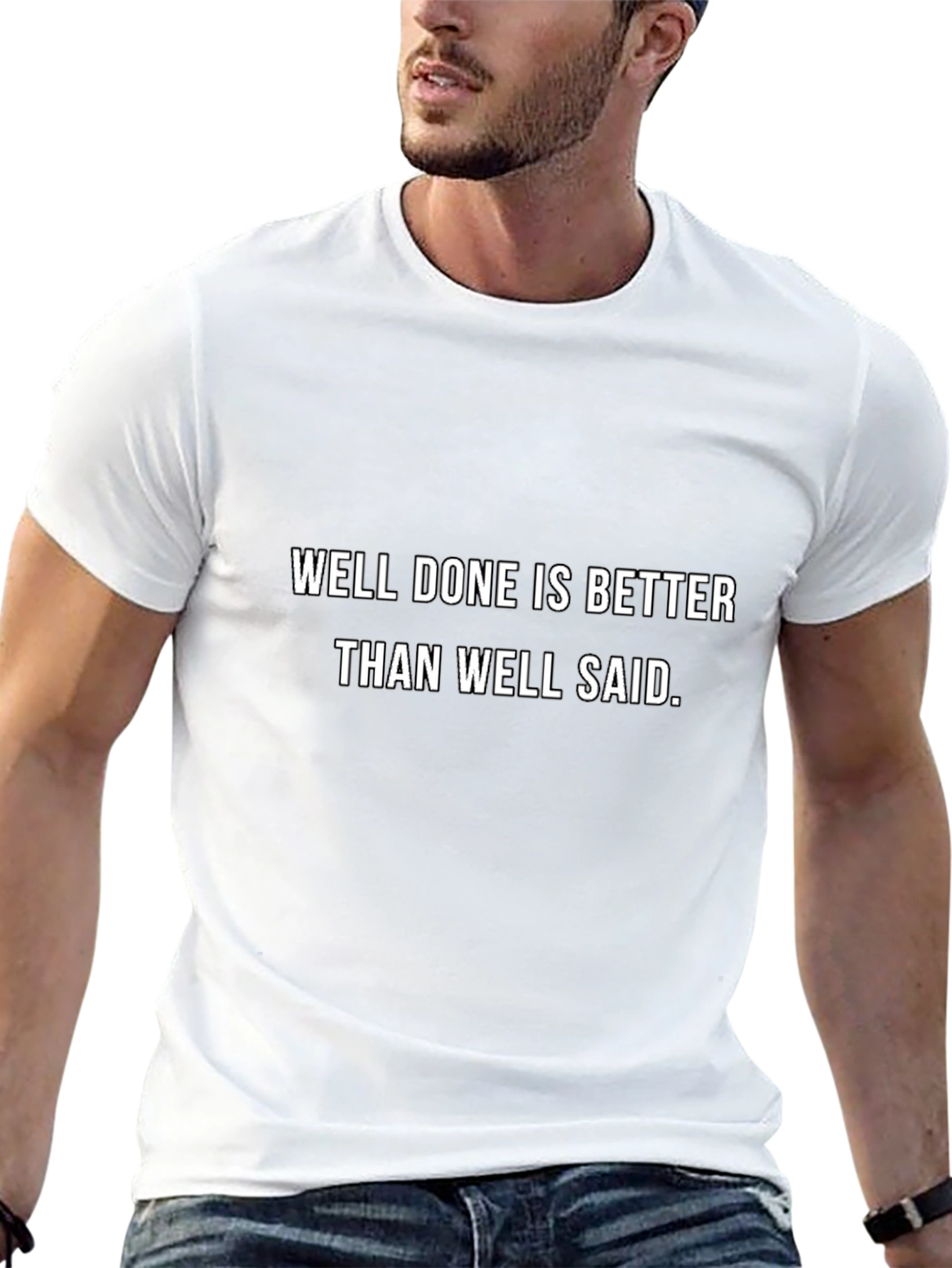 Well Done Slogan Black T-Shirt