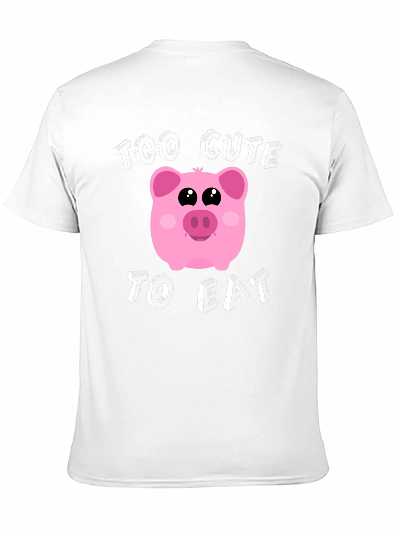 Too Cute to Eat Pig Graphic T-Shirt