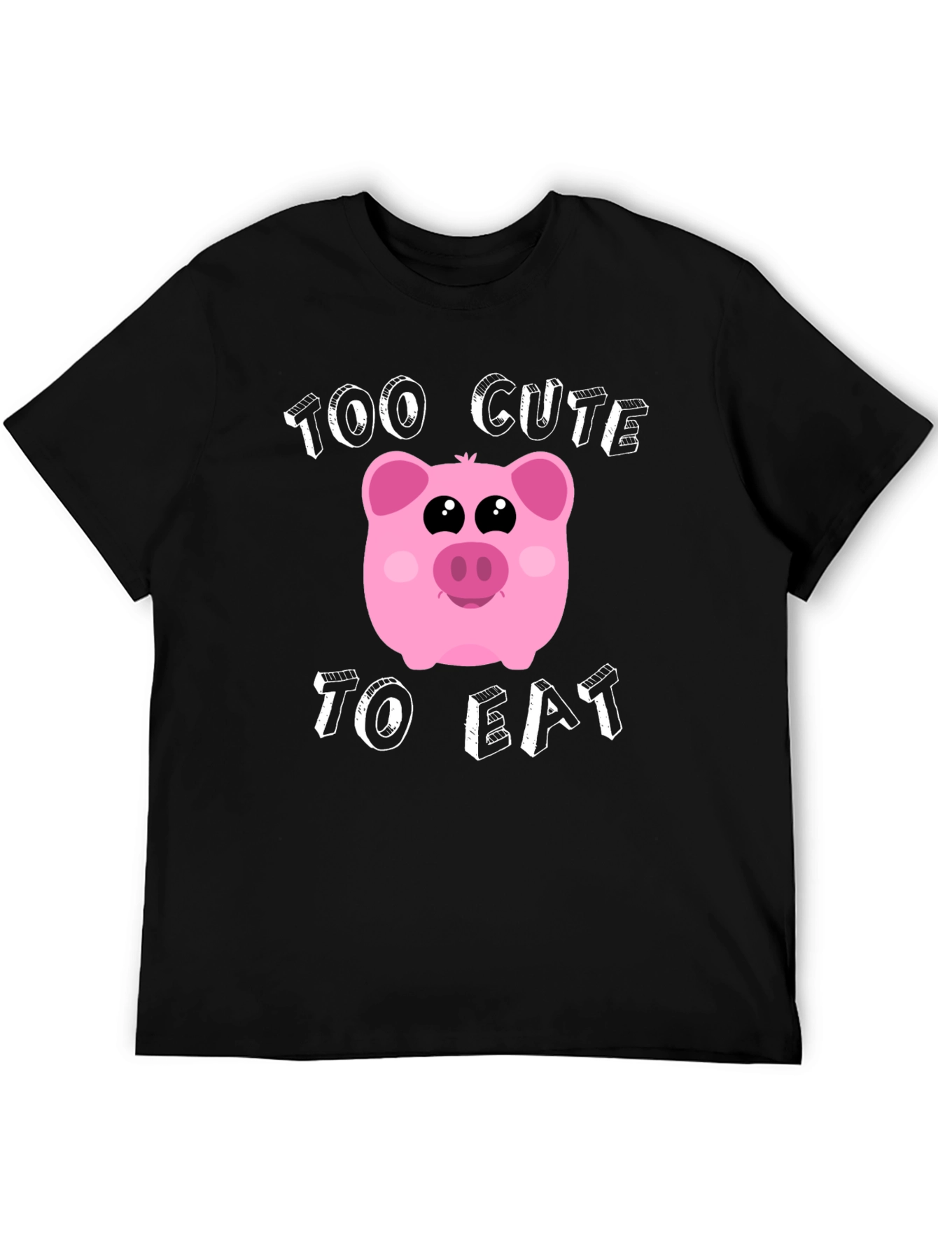 Too Cute to Eat Pig Graphic T-Shirt