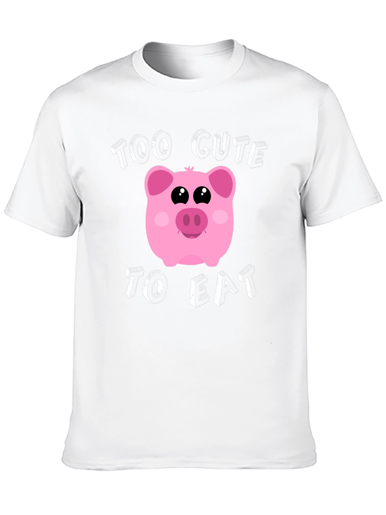 Too Cute to Eat Pig Graphic T-Shirt