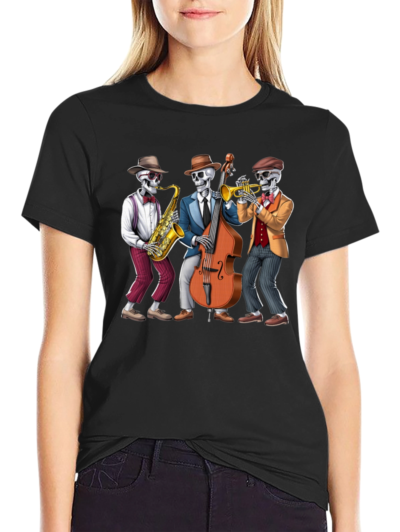 Skeleton Jazz Band T-Shirt