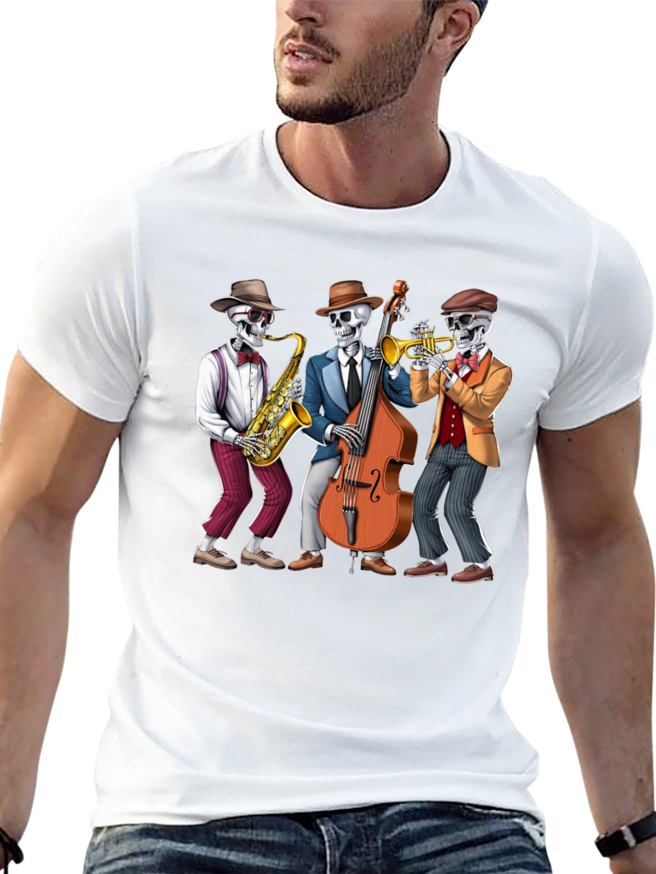 Skeleton Jazz Band T-Shirt