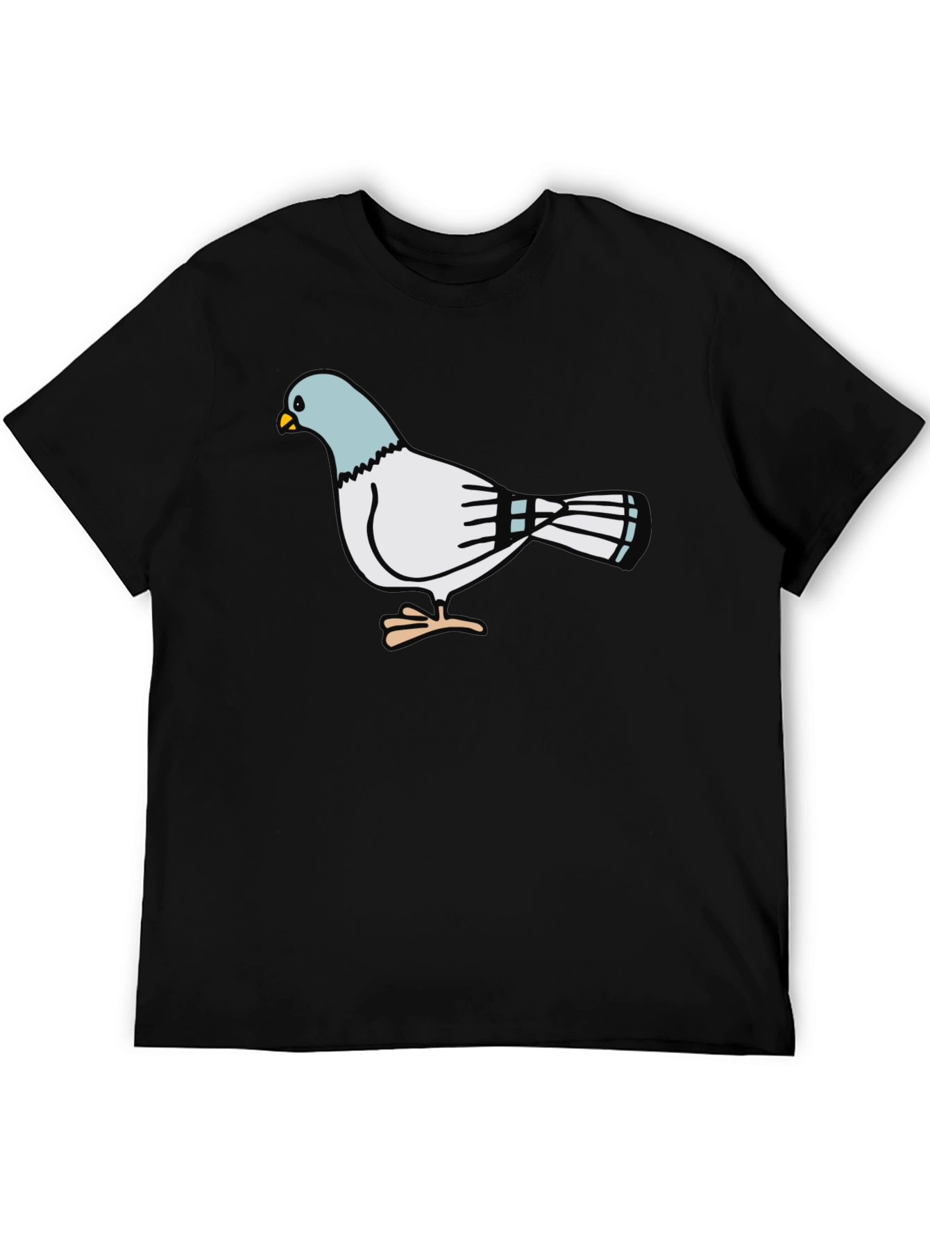 Pigeon Graphic Black T-Shirt