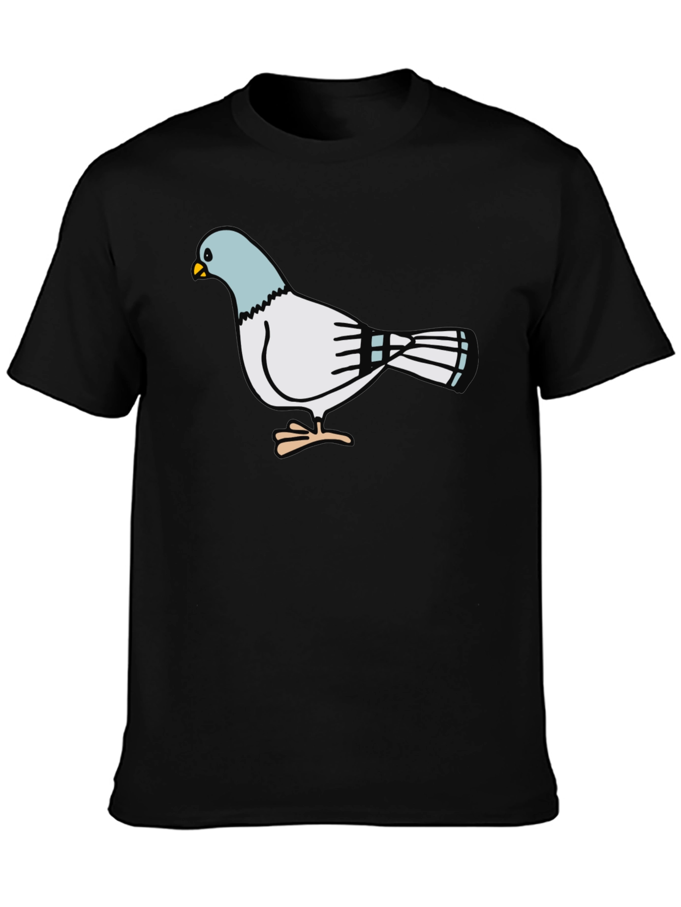 Pigeon Graphic Black T-Shirt
