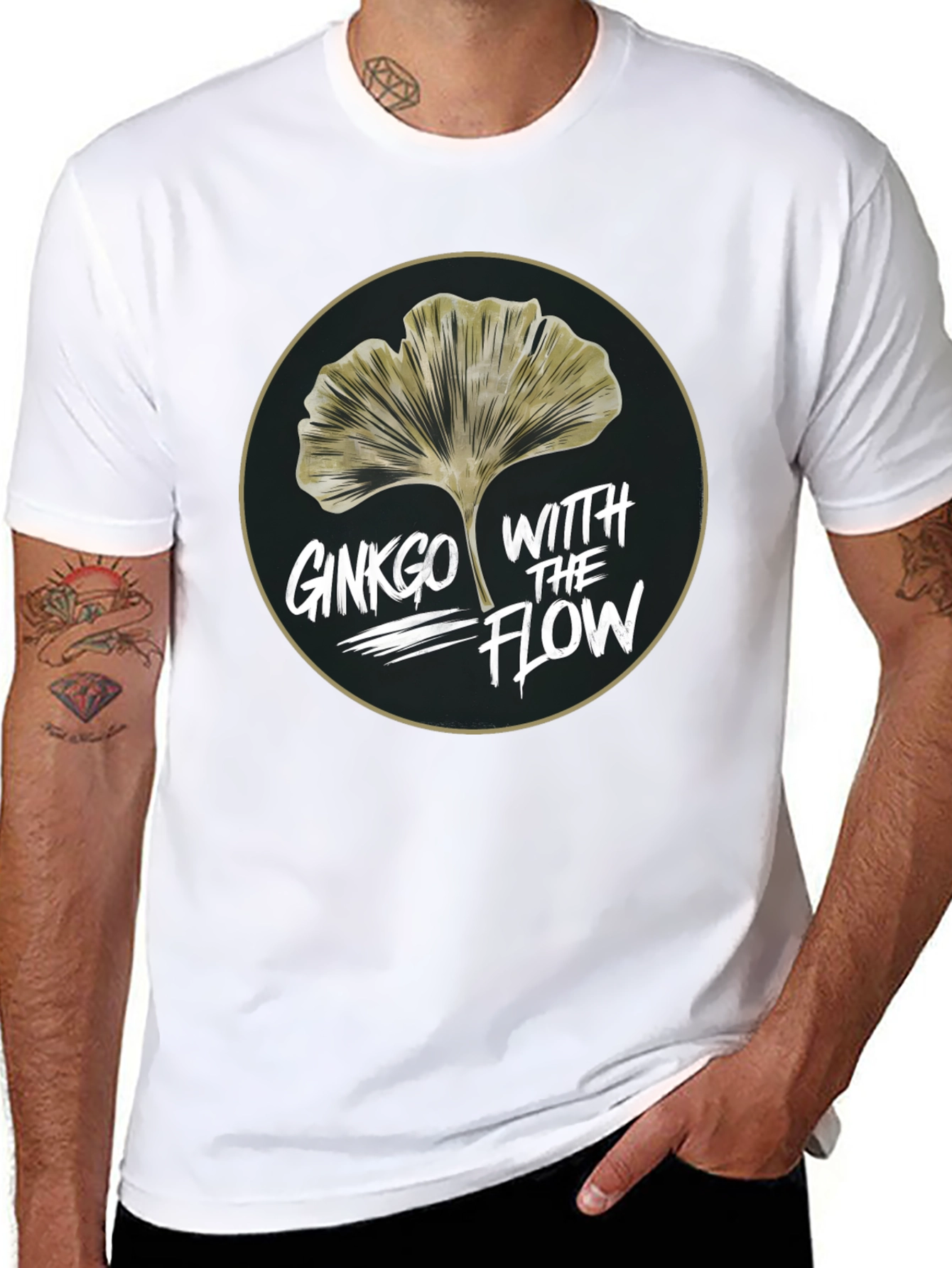 Ginkgo With The Flow Graphic T-Shirt