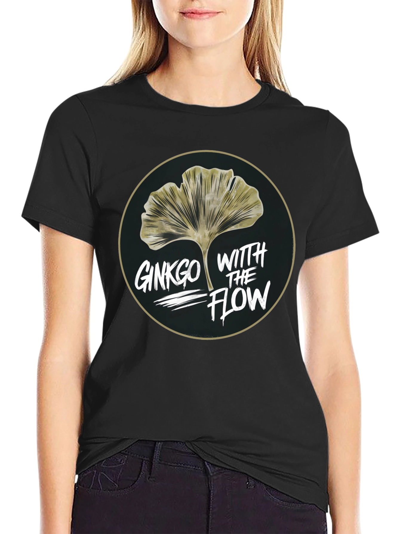 Ginkgo With The Flow Graphic T-Shirt