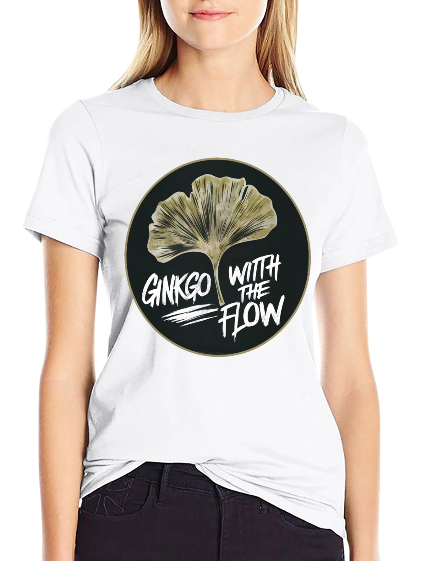 Ginkgo With The Flow Graphic T-Shirt