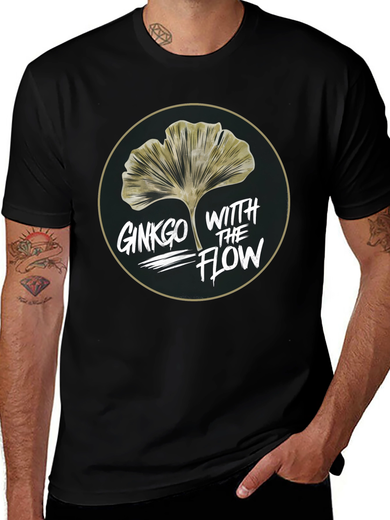 Ginkgo With The Flow Graphic T-Shirt
