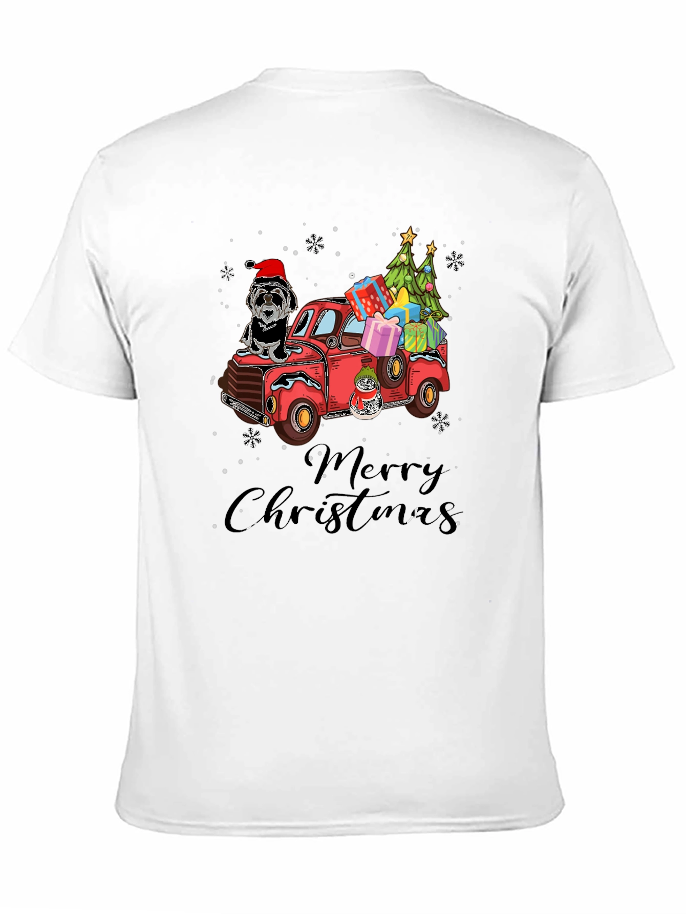Festive Christmas Dog Truck T-Shirt