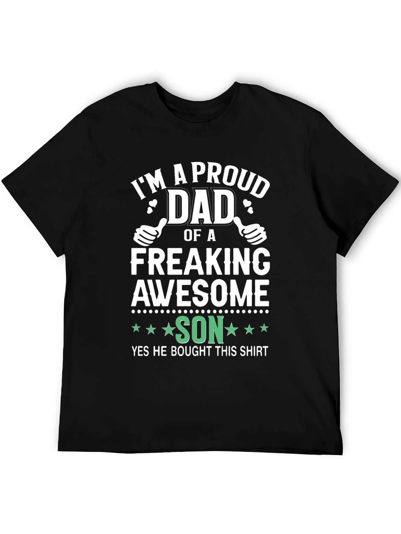 Proud Dad Awesome Son Novelty Graphic Tee