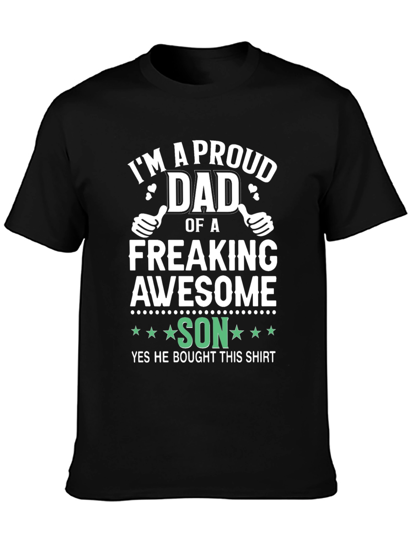 Proud Dad Awesome Son Novelty Graphic Tee