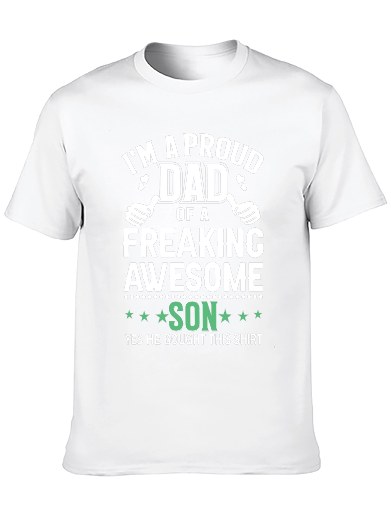 Proud Dad Awesome Son Novelty Graphic Tee