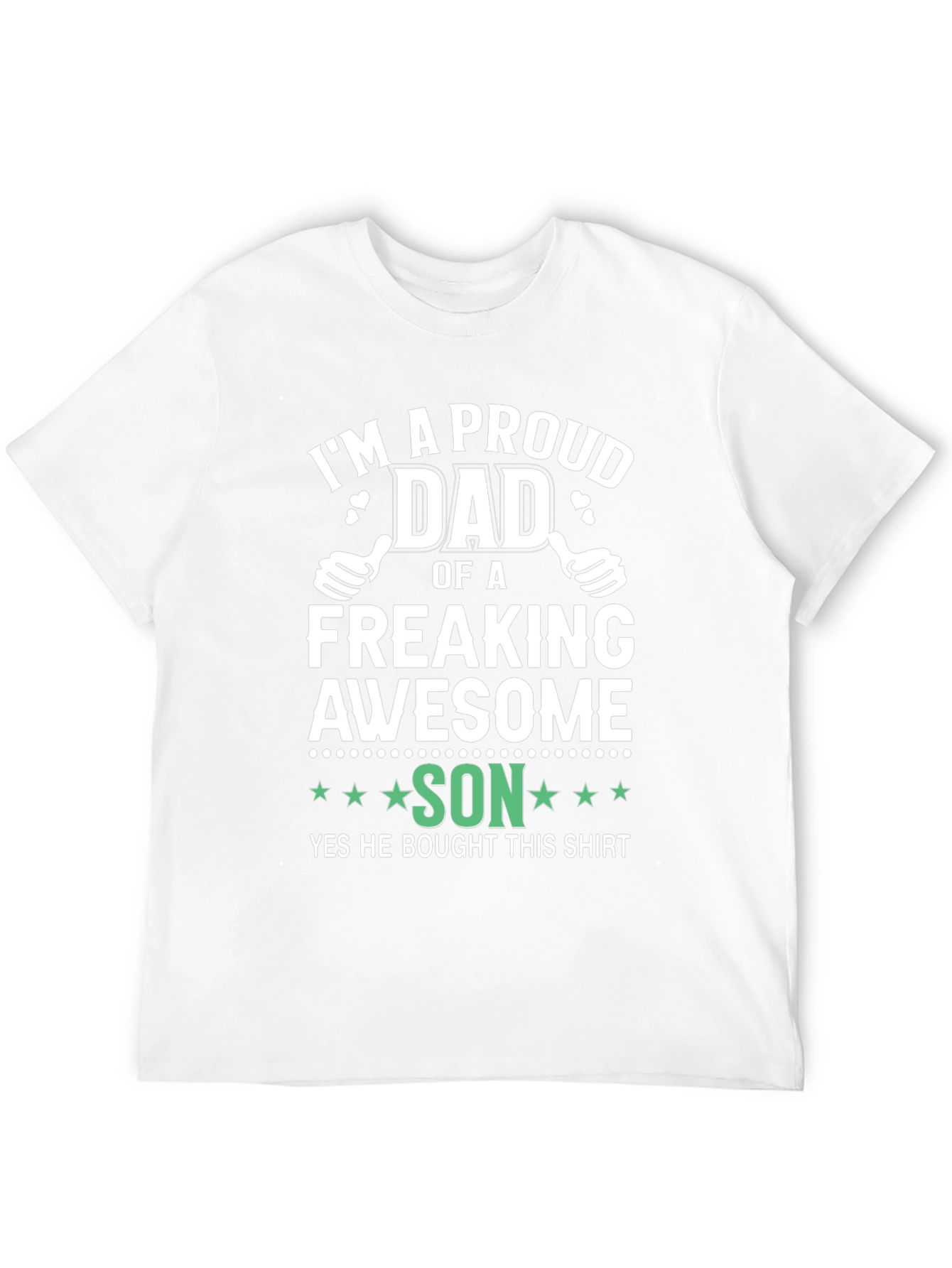 Proud Dad Awesome Son Novelty Graphic Tee