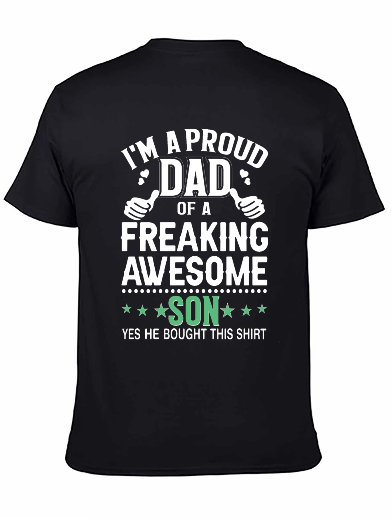 Proud Dad Awesome Son Novelty Graphic Tee