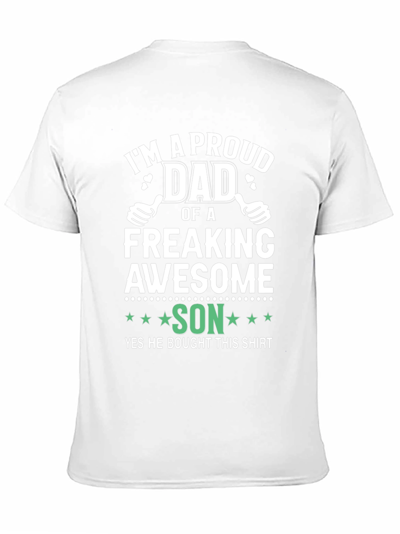 Proud Dad Awesome Son Novelty Graphic Tee