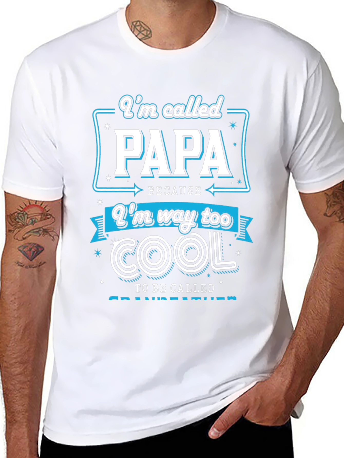 Im Called Papa T-Shirt - Cool Grandfather Tee
