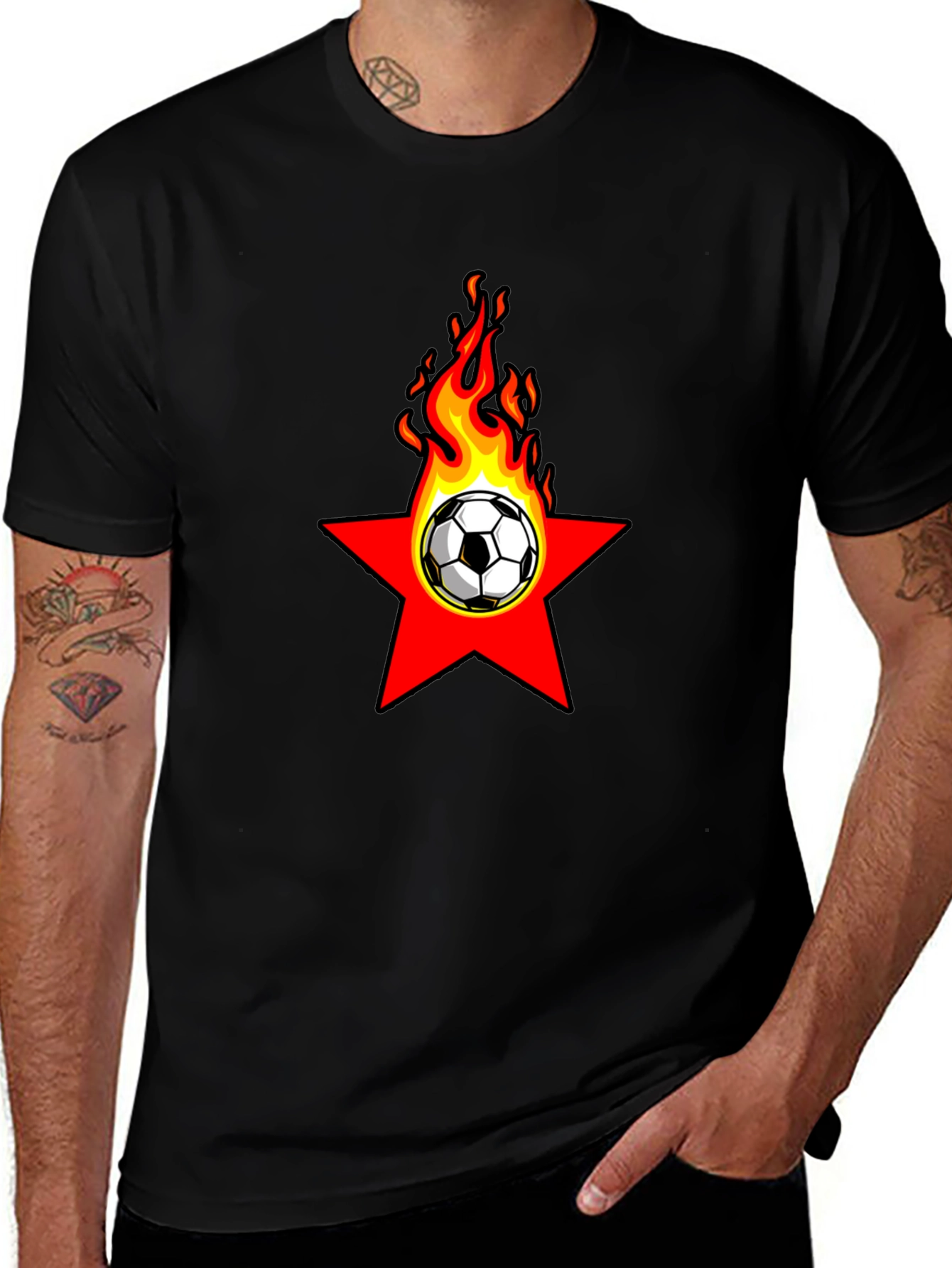 Fiery Soccer Star T-Shirt