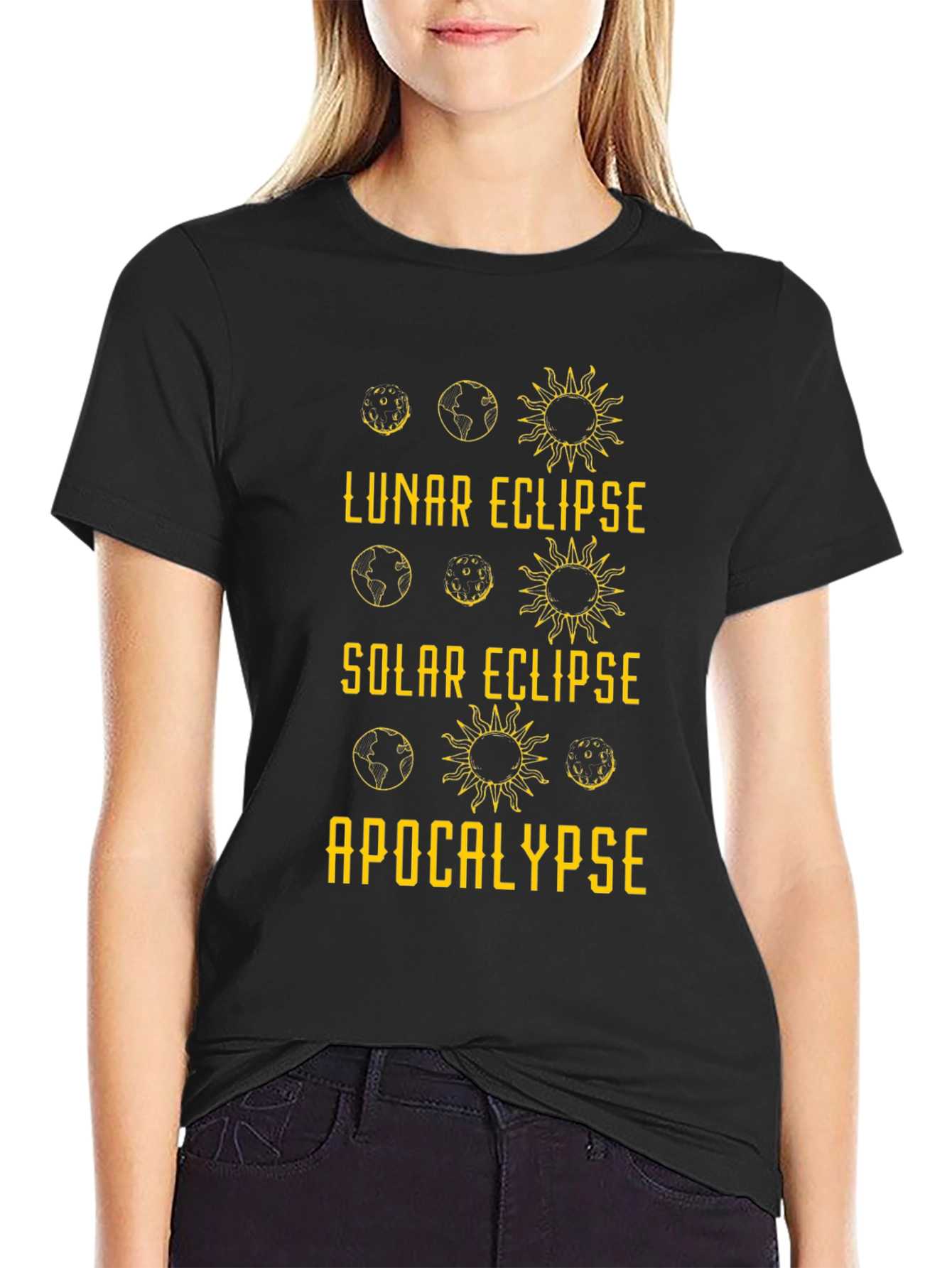 Lunar Solar Eclipse Apocalypse Graphic Tee