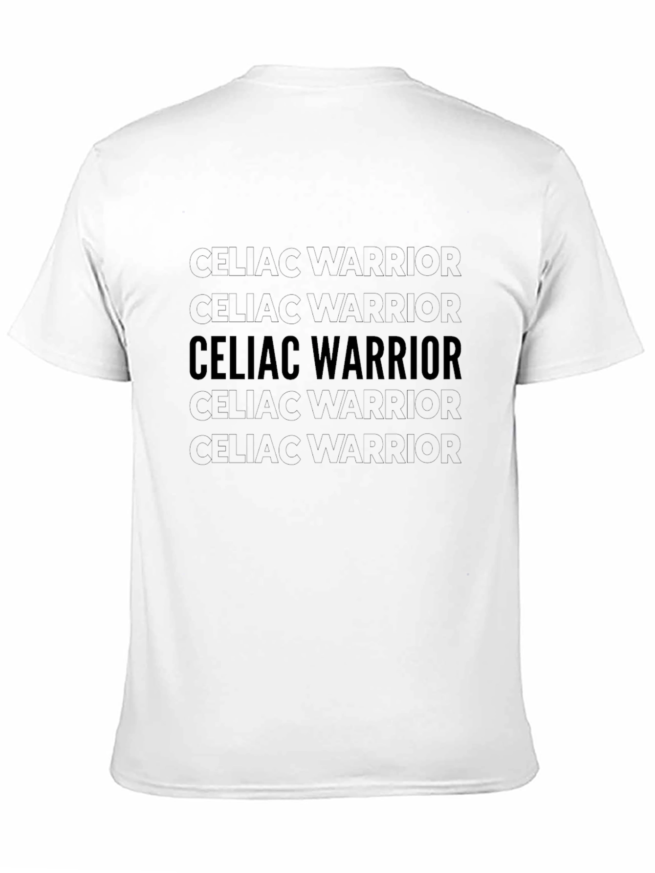 Celiac Warrior T-Shirt - Black Crew Neck Tee