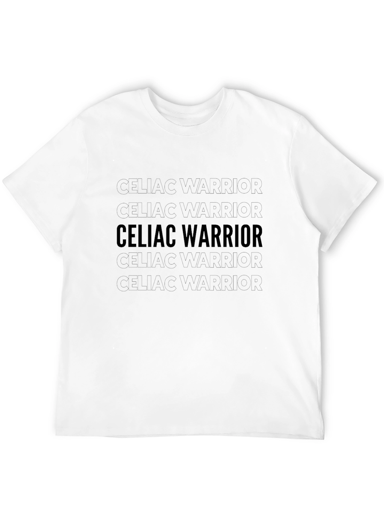 Celiac Warrior T-Shirt - Black Crew Neck Tee