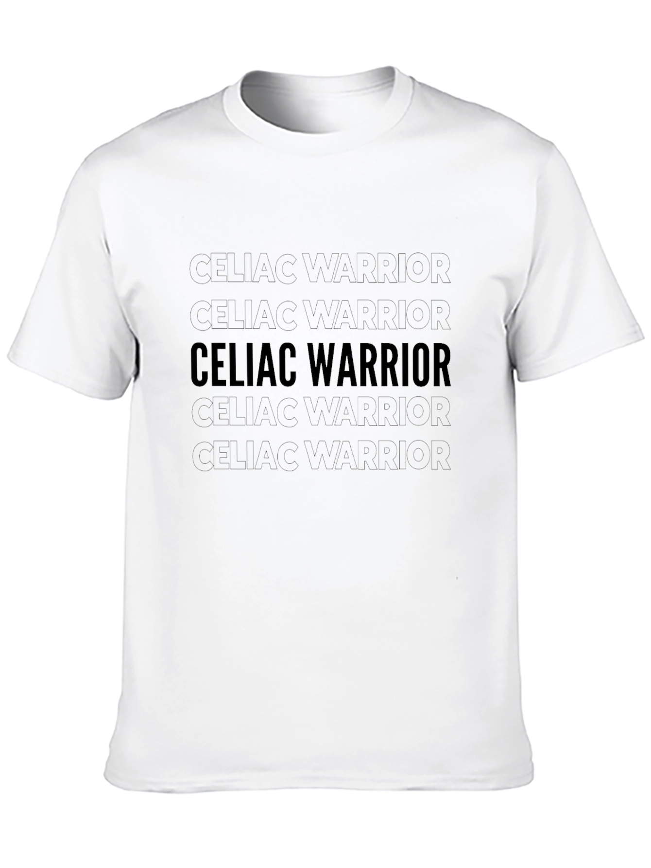 Celiac Warrior T-Shirt - Black Crew Neck Tee