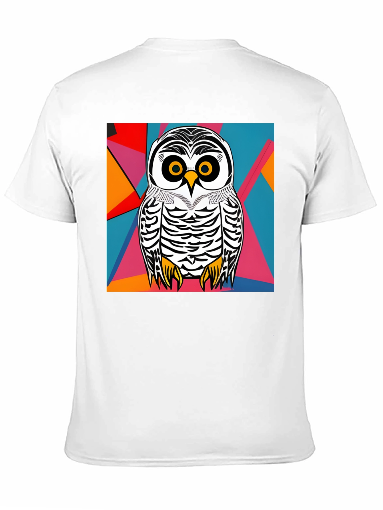Owl Graphic T-Shirt - Abstract Geometric Design