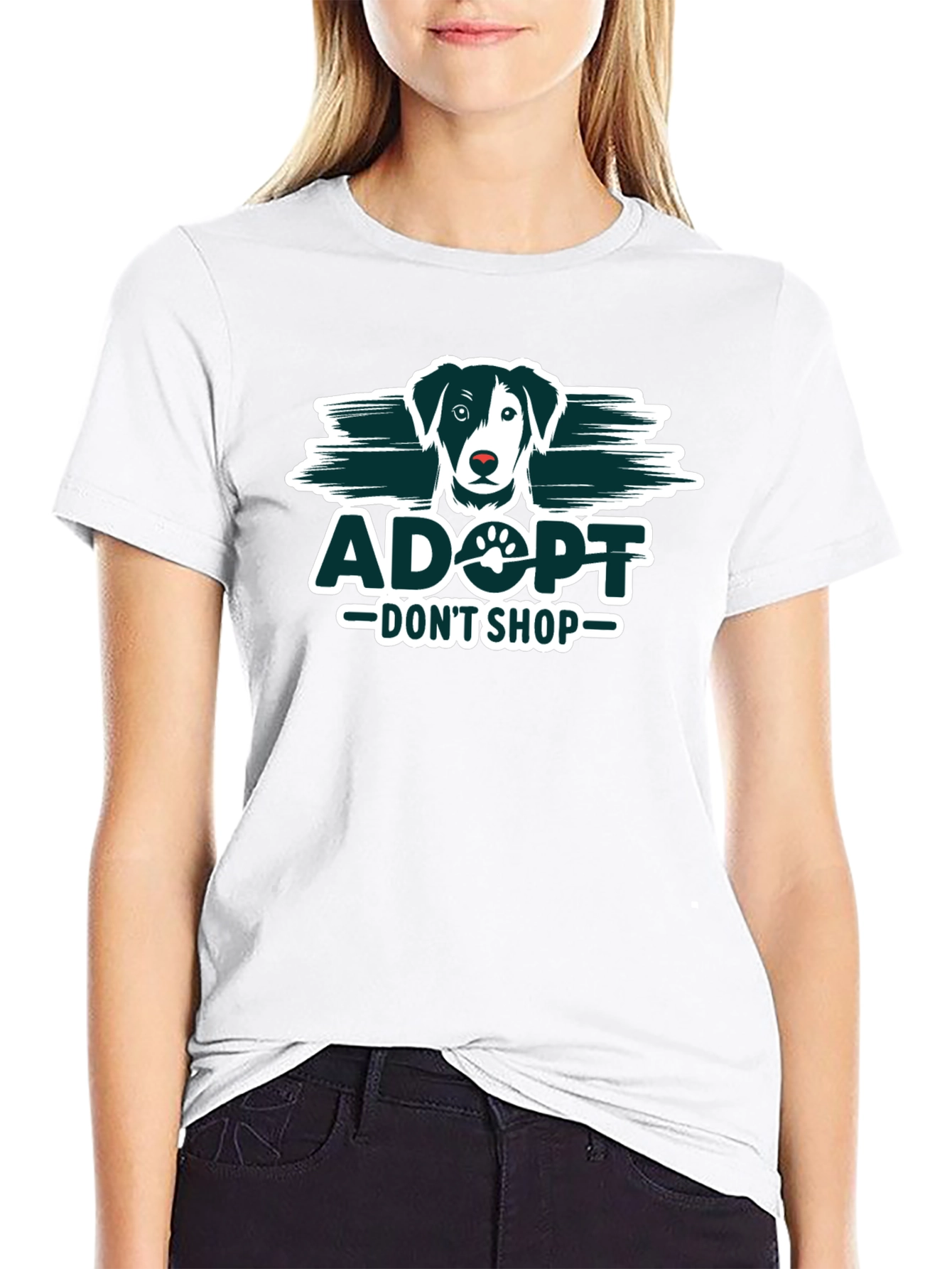 Adopt Dont Shop Black T-Shirt
